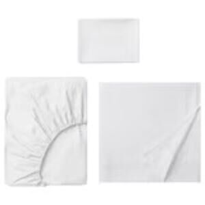 IKEA DVALA Twin White Sheet Set for Long-Lasting Breathable Comfort